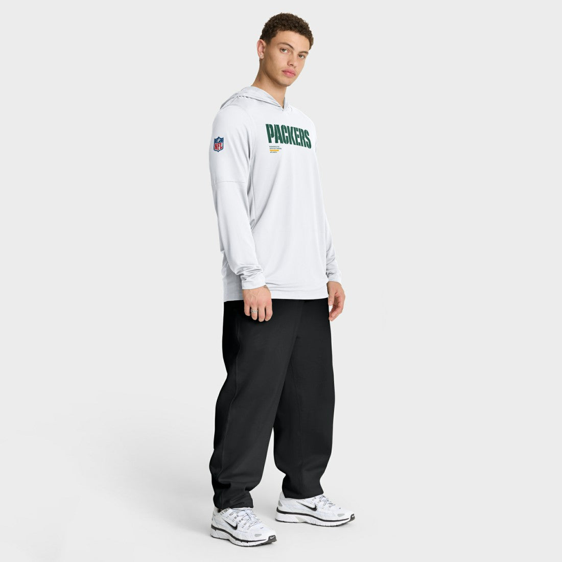 Green Bay Packers Sideline Pure Fury Performance Long Sleeve Hoodie T-Shirt - White | Nike online