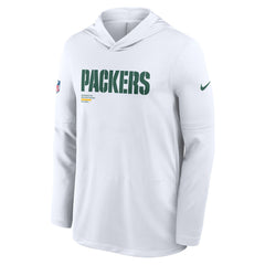 Green Bay Packers Sideline Pure Fury Performance Long Sleeve Hoodie T-Shirt - White | Nike online