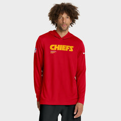 Kansas City Chiefs Sideline Pure Fury Performance Long Sleeve Hoodie T-Shirt - Red | Nike for sale