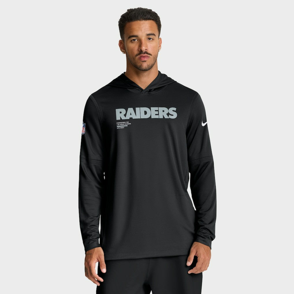 Las Vegas Raiders Sideline Pure Fury Performance Long Sleeve Hoodie T-Shirt - Black | Nike discount