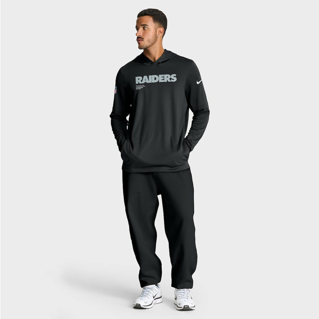 Las Vegas Raiders Sideline Pure Fury Performance Long Sleeve Hoodie T-Shirt - Black | Nike discount
