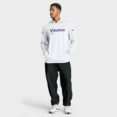 Minnesota Vikings Sideline Pure Fury Performance Long Sleeve Hoodie T-Shirt - White | Nike outlet