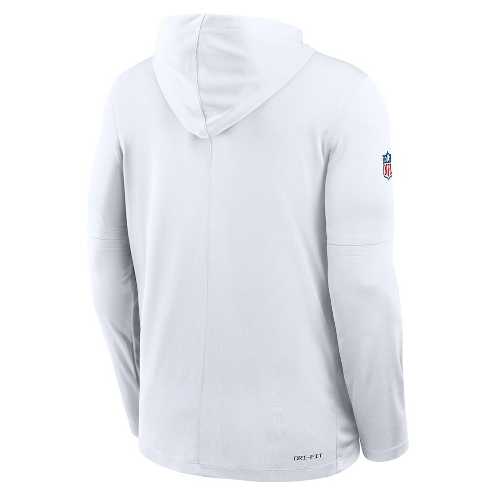 Minnesota Vikings Sideline Pure Fury Performance Long Sleeve Hoodie T-Shirt - White | Nike outlet