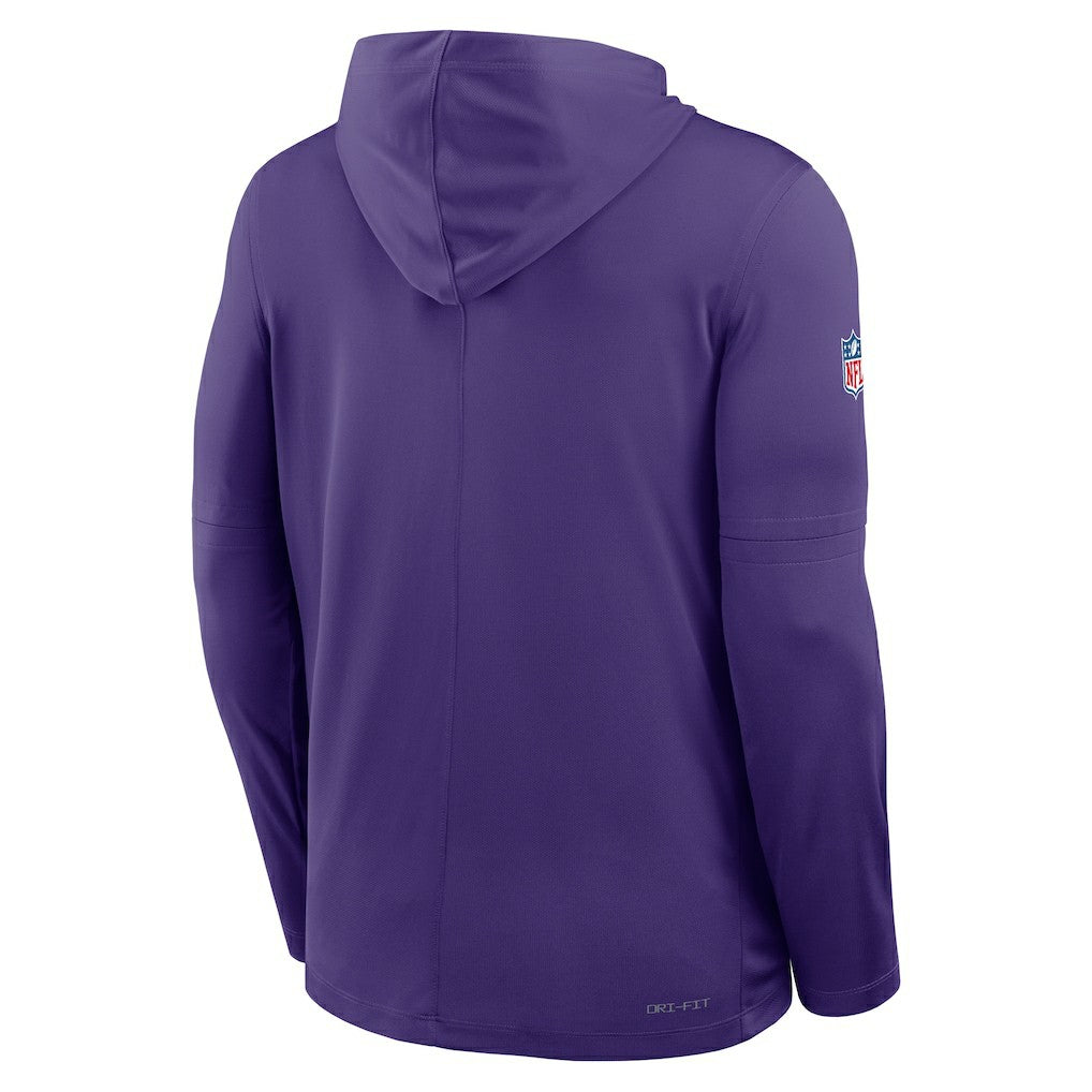Minnesota Vikings Sideline Pure Fury Performance Long Sleeve Hoodie T-Shirt - Purple | Nike cheap