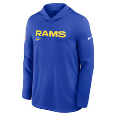 Los Angeles Rams Sideline Pure Fury Performance Long Sleeve Hoodie T-Shirt - Royal | Nike for sale