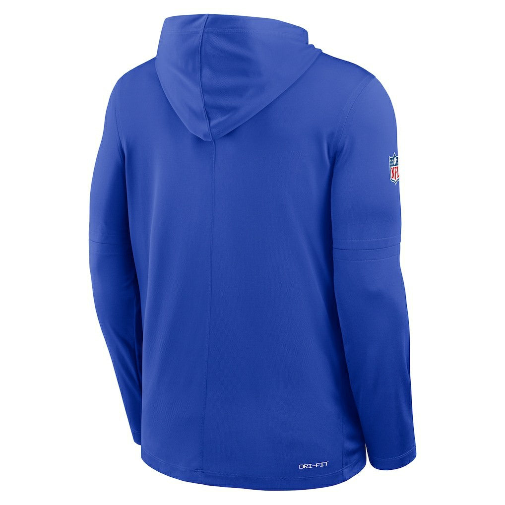 Los Angeles Rams Sideline Pure Fury Performance Long Sleeve Hoodie T-Shirt - Royal | Nike for sale