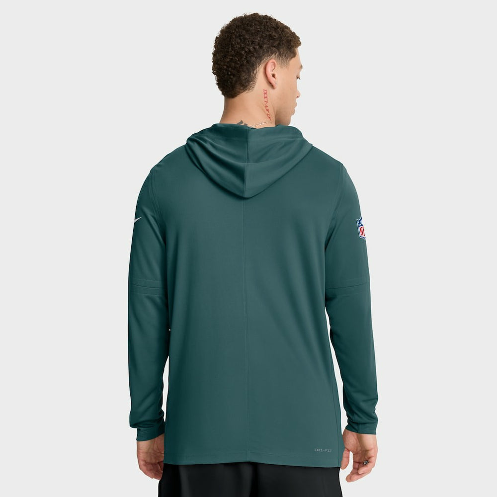 Philadelphia Eagles Sideline Pure Fury Performance Long Sleeve Hoodie T-Shirt - Green | Nike for sale