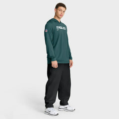 Philadelphia Eagles Sideline Pure Fury Performance Long Sleeve Hoodie T-Shirt - Green | Nike for sale