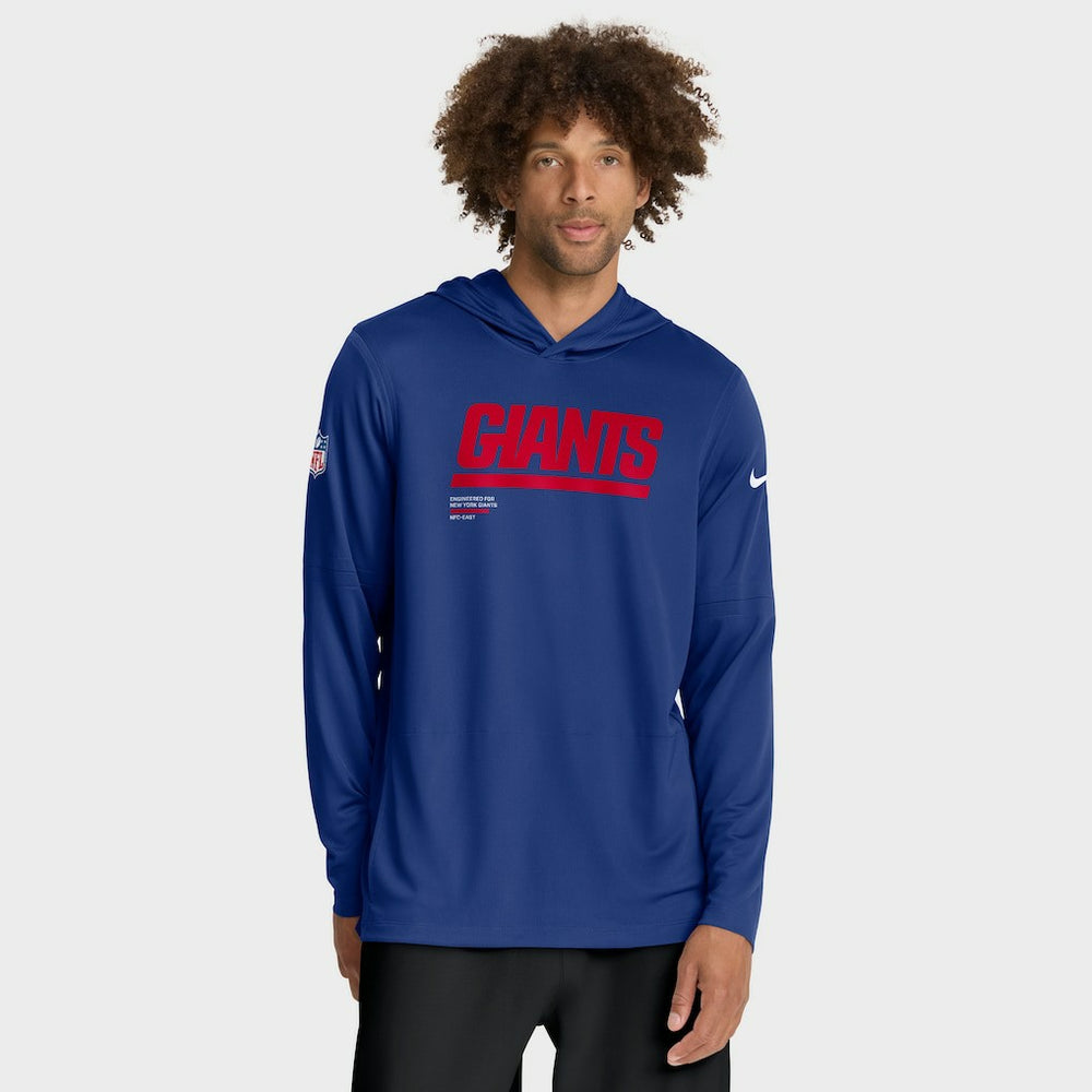 New York Giants Sideline Pure Fury Performance Long Sleeve Hoodie T-Shirt - Royal | Nike sale