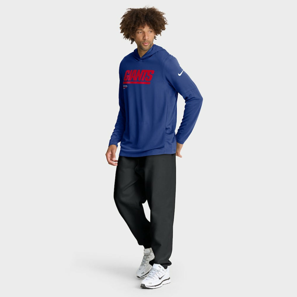 New York Giants Sideline Pure Fury Performance Long Sleeve Hoodie T-Shirt - Royal | Nike sale