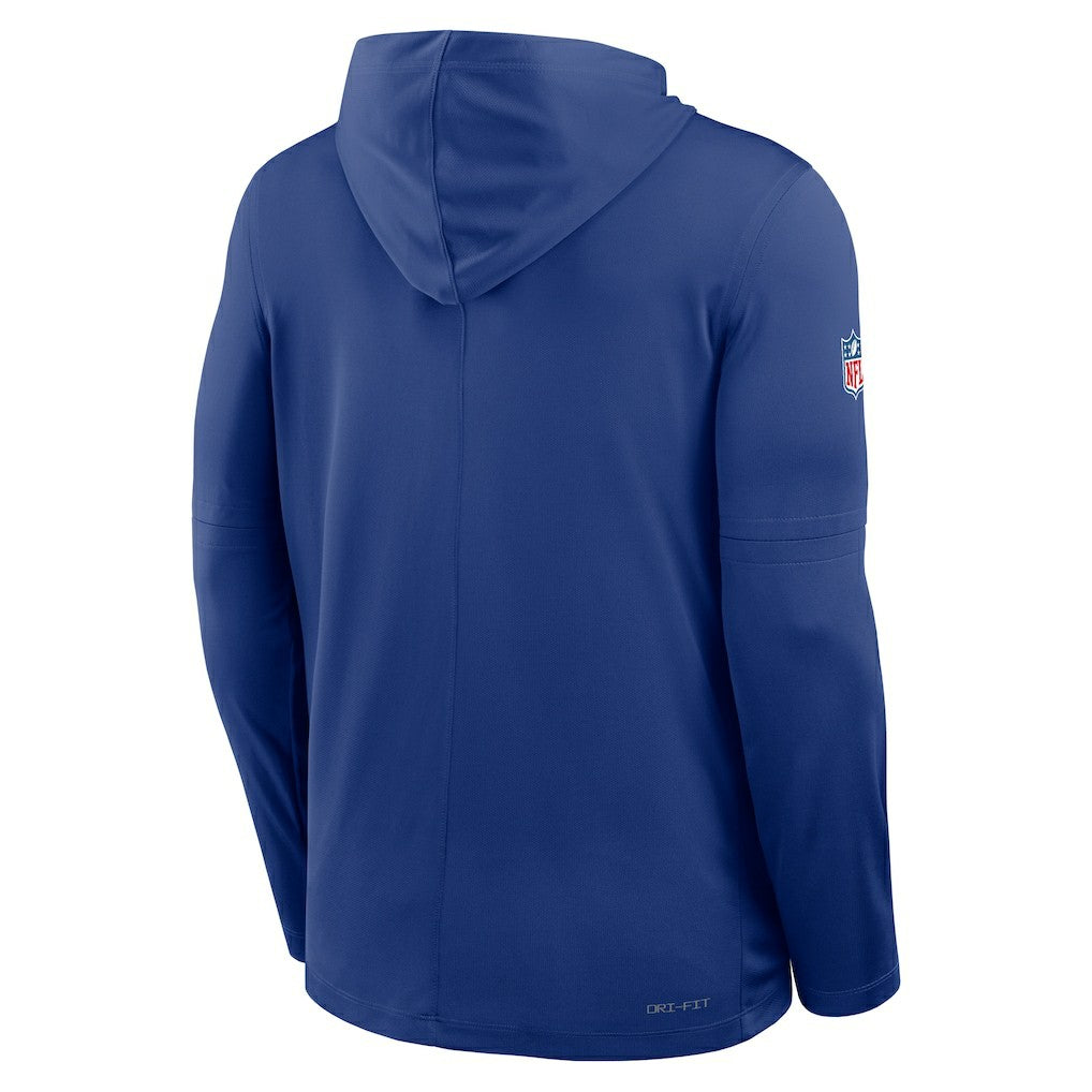 New York Giants Sideline Pure Fury Performance Long Sleeve Hoodie T-Shirt - Royal | Nike sale