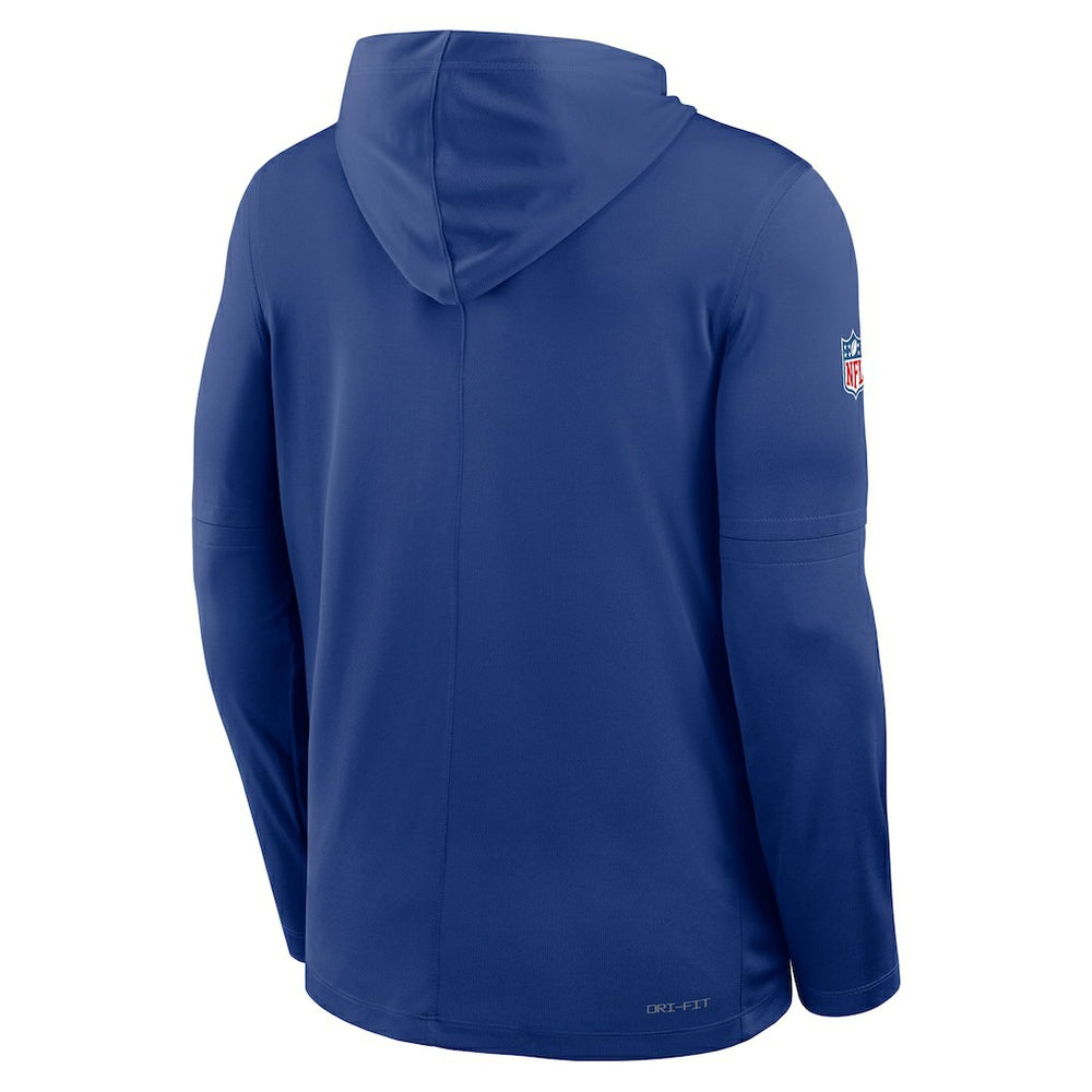 New York Giants Sideline Pure Fury Performance Long Sleeve Hoodie T-Shirt - Royal | Nike sale