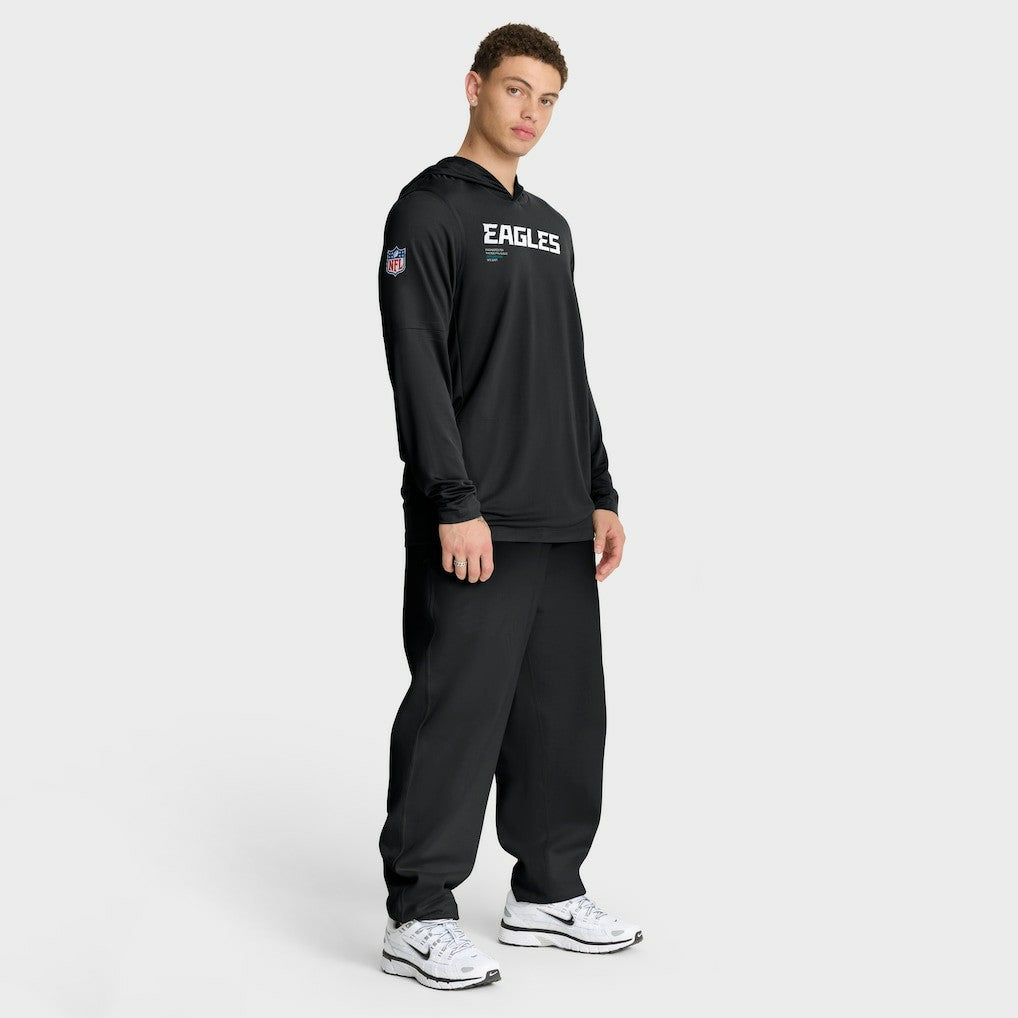 Philadelphia Eagles Sideline Pure Fury Performance Long Sleeve Hoodie T-Shirt - Black | Nike for sale