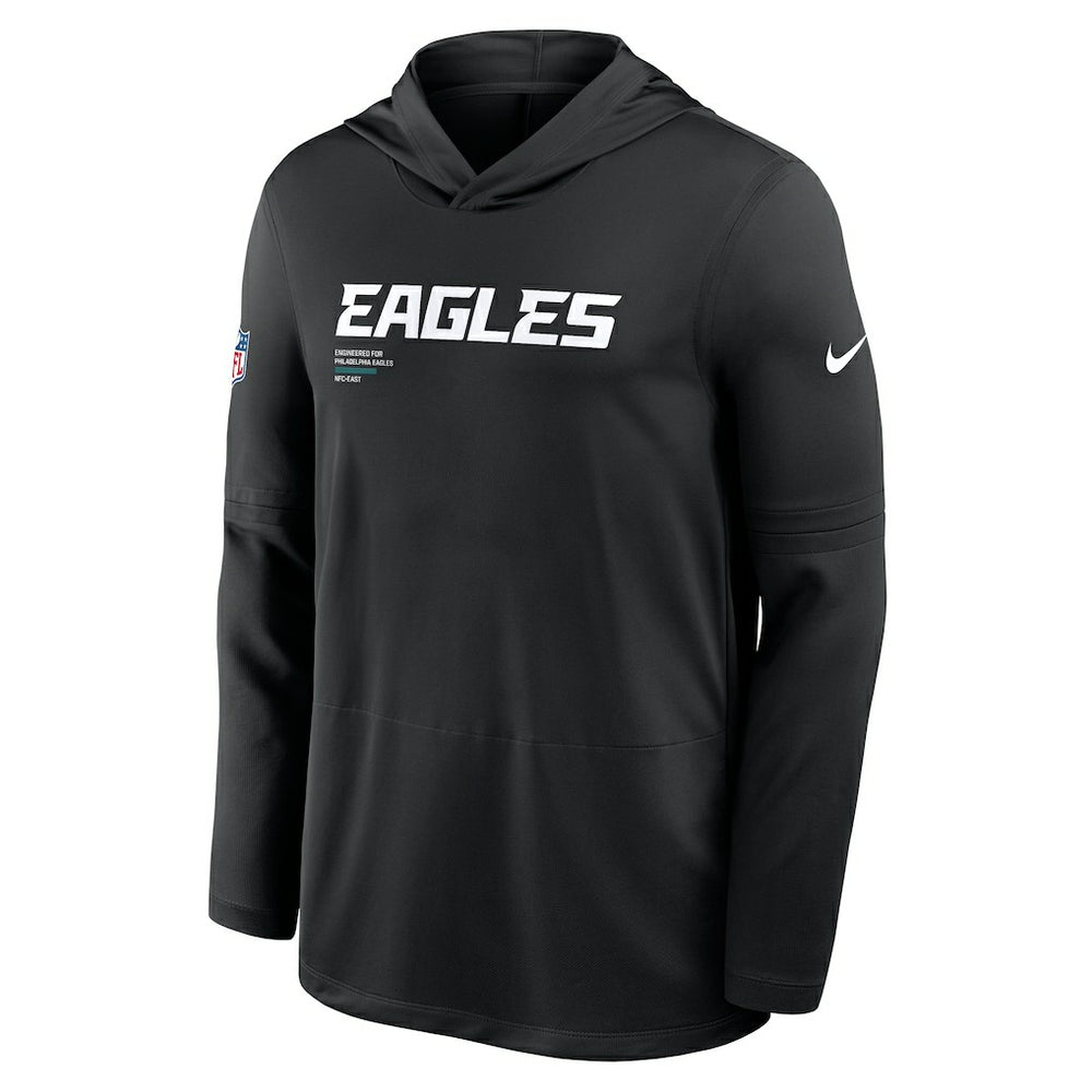Philadelphia Eagles Sideline Pure Fury Performance Long Sleeve Hoodie T-Shirt - Black | Nike for sale