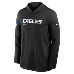 Philadelphia Eagles Sideline Pure Fury Performance Long Sleeve Hoodie T-Shirt - Black | Nike for sale
