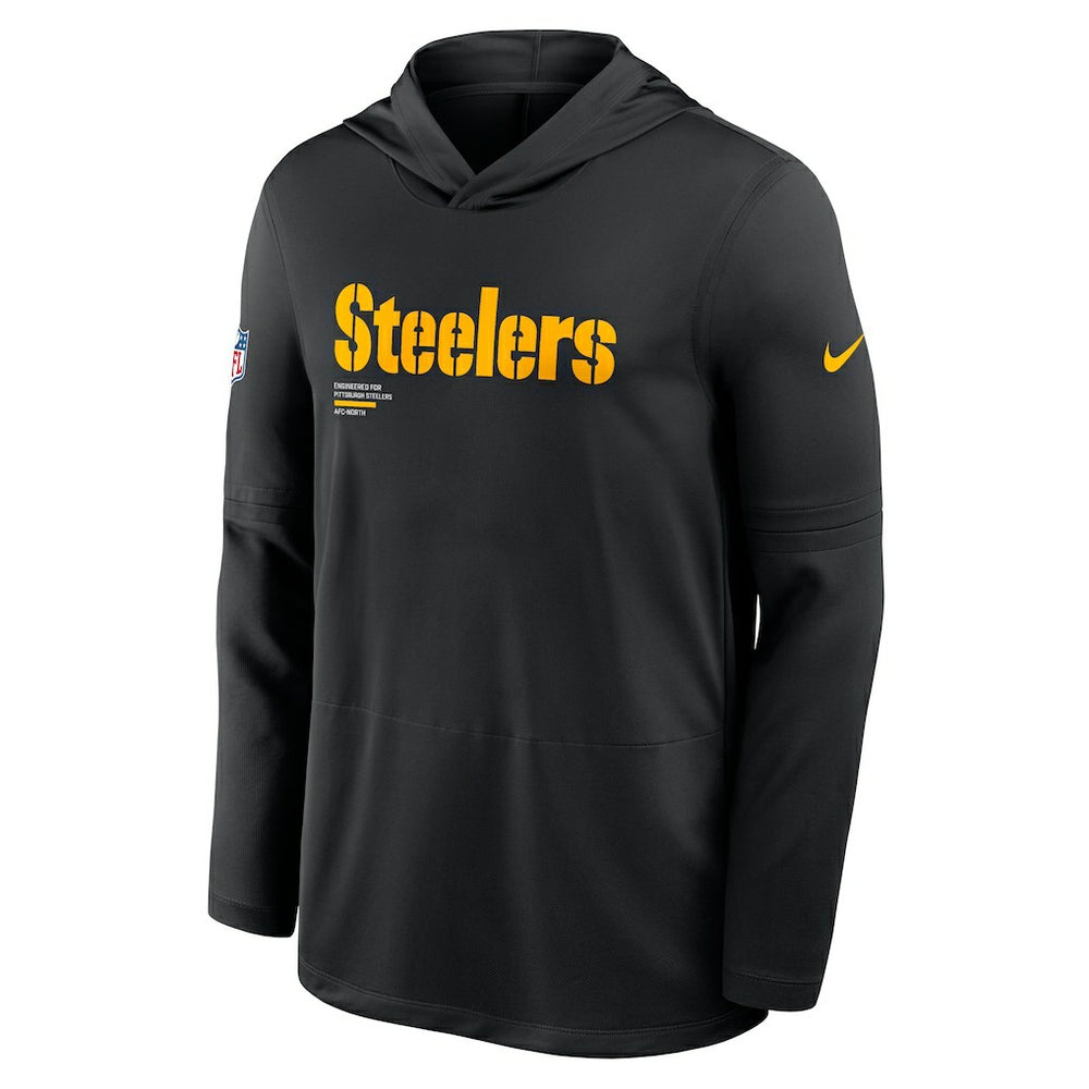 Pittsburgh Steelers Sideline Pure Fury Performance Long Sleeve Hoodie T-Shirt - Black | Nike online