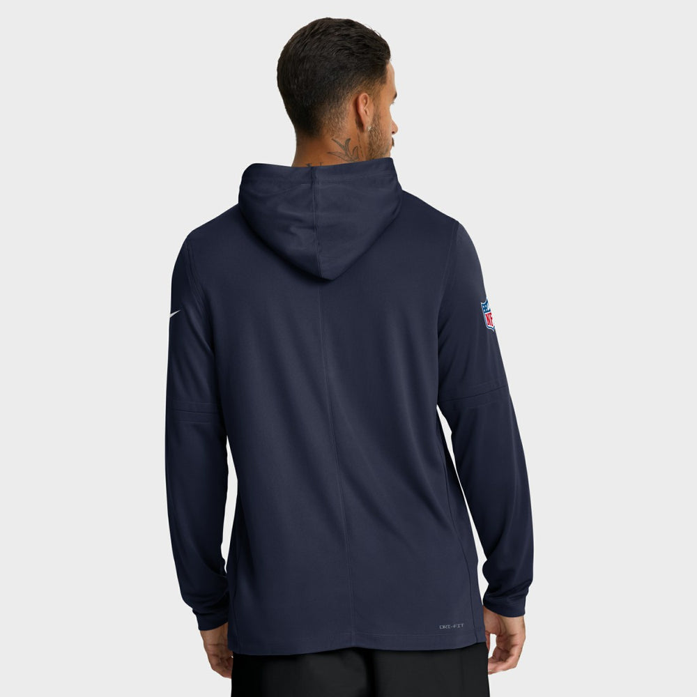 Seattle Seahawks Sideline Pure Fury Performance Long Sleeve Hoodie T-Shirt - College Navy | Nike online