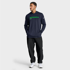 Seattle Seahawks Sideline Pure Fury Performance Long Sleeve Hoodie T-Shirt - College Navy | Nike online
