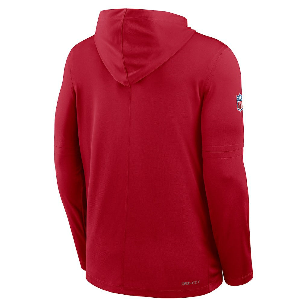 Tampa Bay Buccaneers Sideline Pure Fury Performance Long Sleeve Hoodie T-Shirt - Red | Nike for sale