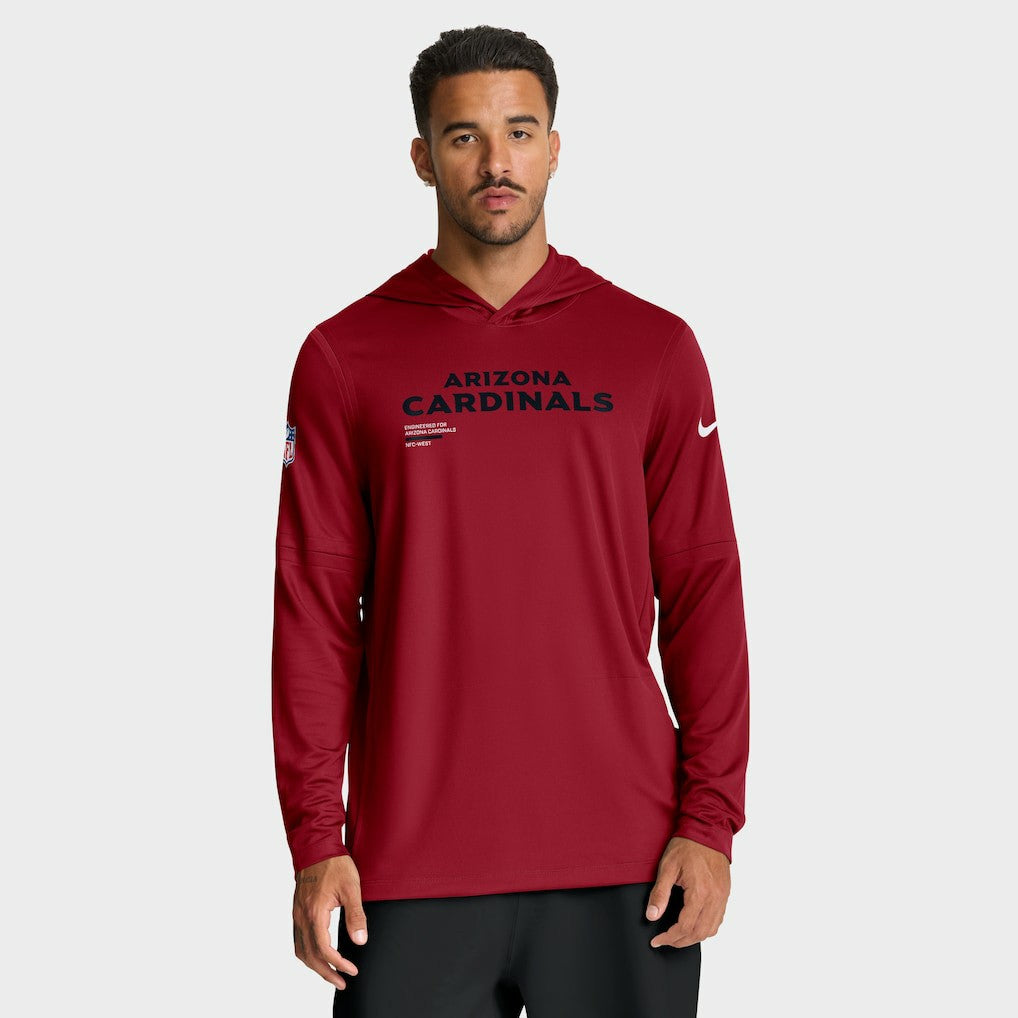 Arizona Cardinals Sideline Pure Fury Performance Long Sleeve Hoodie T-Shirt - Cardinal | Nike cheap