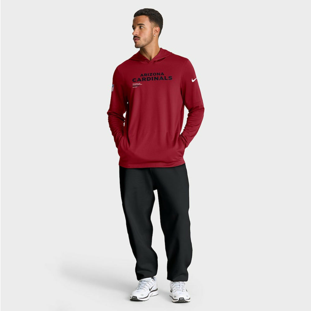 Arizona Cardinals Sideline Pure Fury Performance Long Sleeve Hoodie T-Shirt - Cardinal | Nike cheap