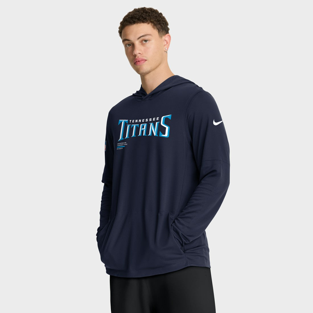 Tennessee Titans Sideline Pure Fury Performance Long Sleeve Hoodie T-Shirt - Navy | Nike online