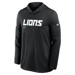 Detroit Lions Sideline Pure Fury Performance Long Sleeve Hoodie T-Shirt - Black | Nike on sale