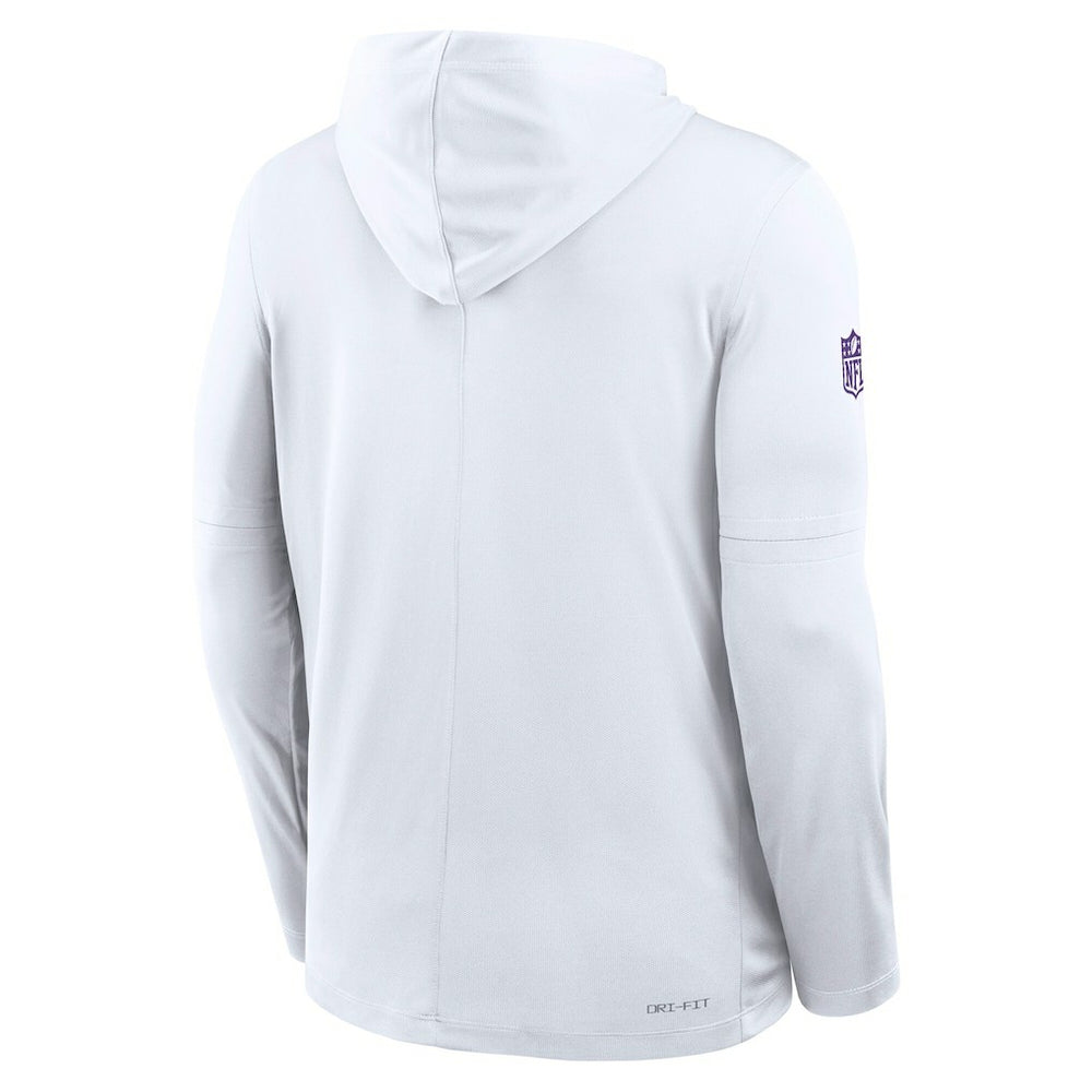 Minnesota Vikings Sideline Option Read Dri-FIT Long Sleeve Hoodie T-Shirt  - White | Nike sale