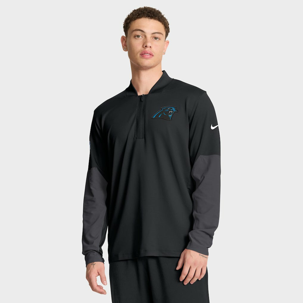 Carolina Panthers Sideline Dri-FIT Half-Zip Pullover - Black | Nike cheap