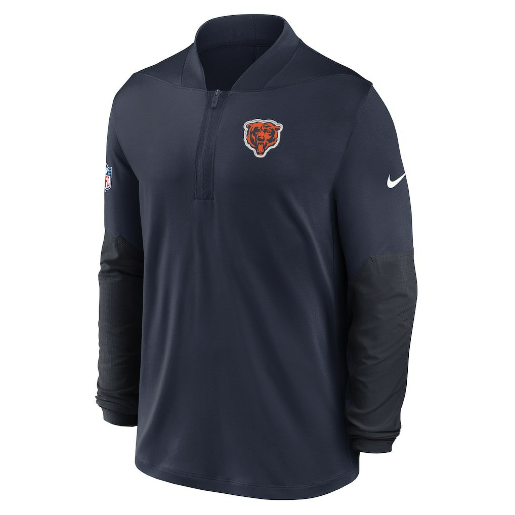 Chicago Bears Sideline Dri-FIT Half-Zip Pullover - Navy | Nike on sale