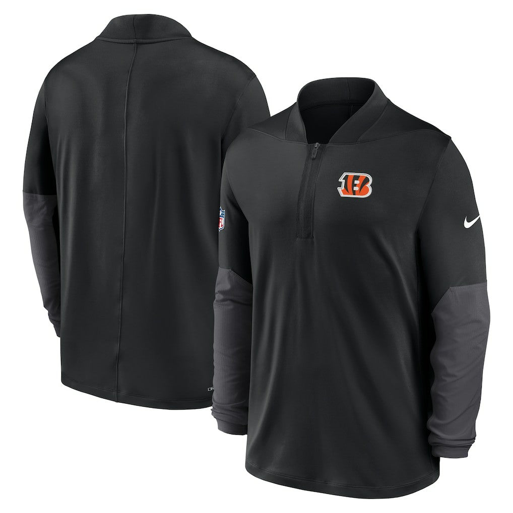 Cincinnati Bengals Sideline Dri-FIT Half-Zip Pullover - Black | Nike outlet