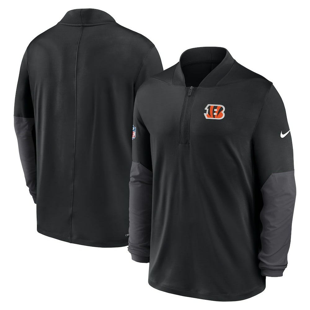 Cincinnati Bengals Sideline Dri-FIT Half-Zip Pullover - Black | Nike outlet