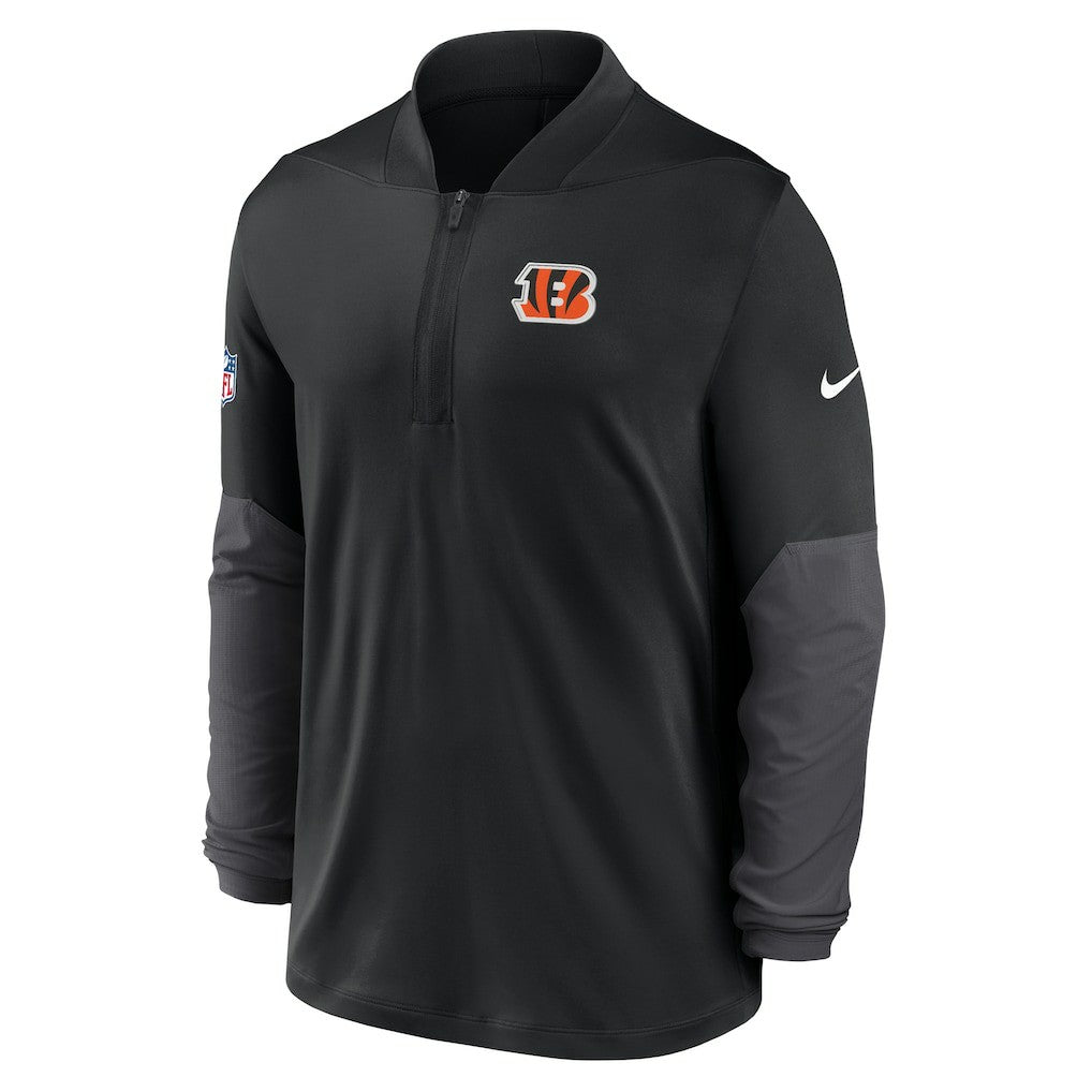 Cincinnati Bengals Sideline Dri-FIT Half-Zip Pullover - Black | Nike outlet