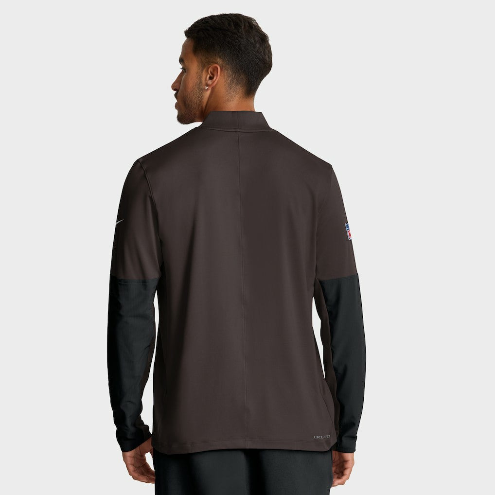 Cleveland Browns Sideline Dri-FIT Half-Zip Pullover - Brown | Nike cheap