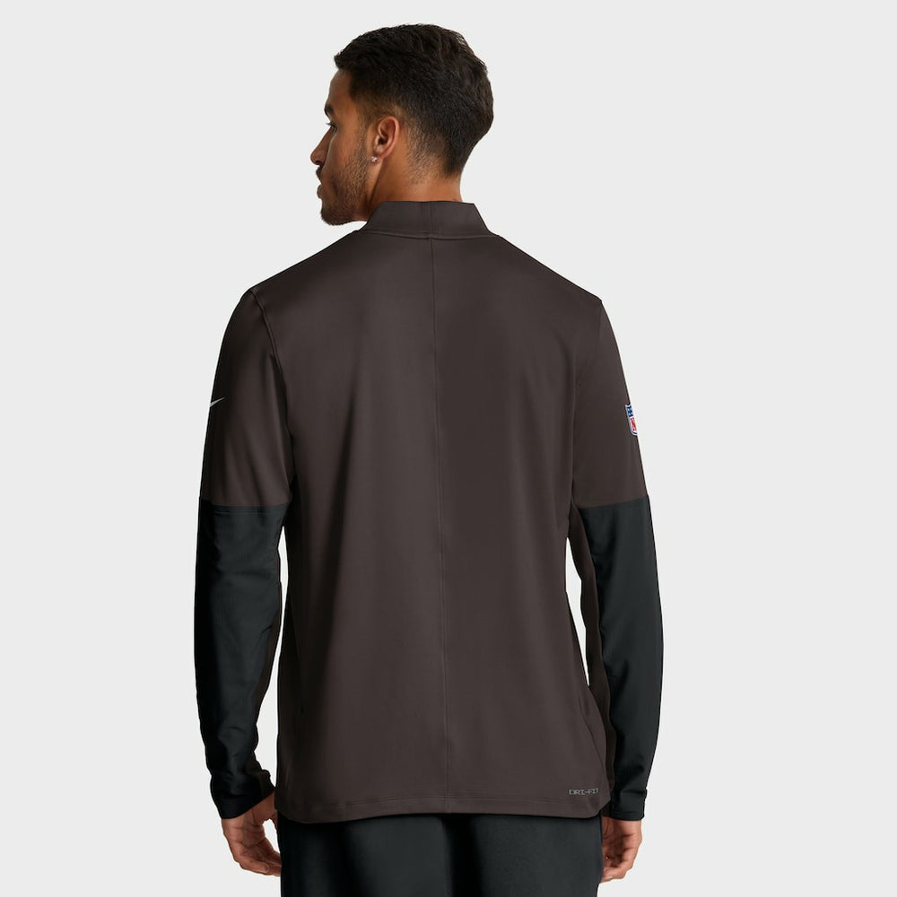 Cleveland Browns Sideline Dri-FIT Half-Zip Pullover - Brown | Nike cheap