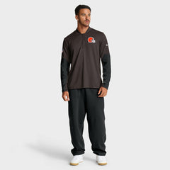 Cleveland Browns Sideline Dri-FIT Half-Zip Pullover - Brown | Nike cheap