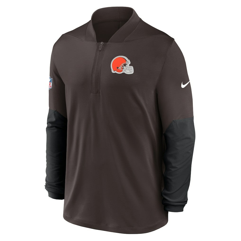 Cleveland Browns Sideline Dri-FIT Half-Zip Pullover - Brown | Nike cheap