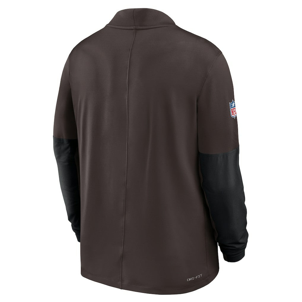 Cleveland Browns Sideline Dri-FIT Half-Zip Pullover - Brown | Nike cheap