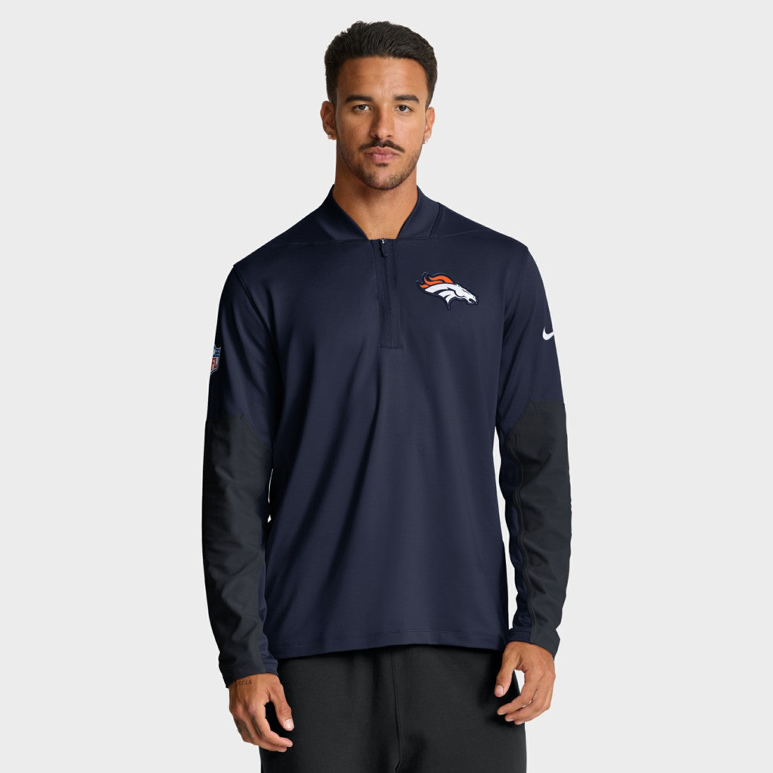 Denver Broncos Sideline Dri-FIT Half-Zip Pullover - Navy | Nike cheap