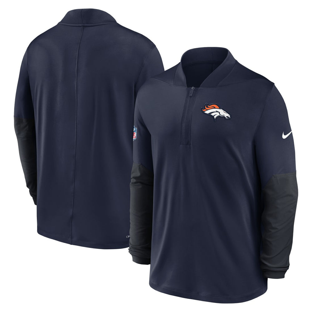 Denver Broncos Sideline Dri-FIT Half-Zip Pullover - Navy | Nike cheap