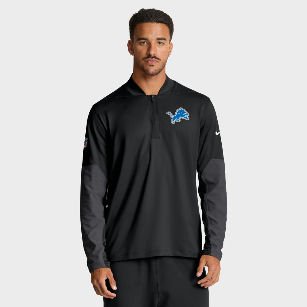 Detroit Lions Sideline Dri-FIT Half-Zip Pullover - Black | Nike sale