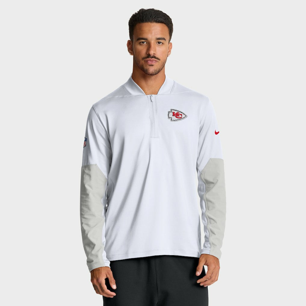 Kansas City Chiefs Sideline Dri-FIT Half-Zip Pullover - White | Nike discount