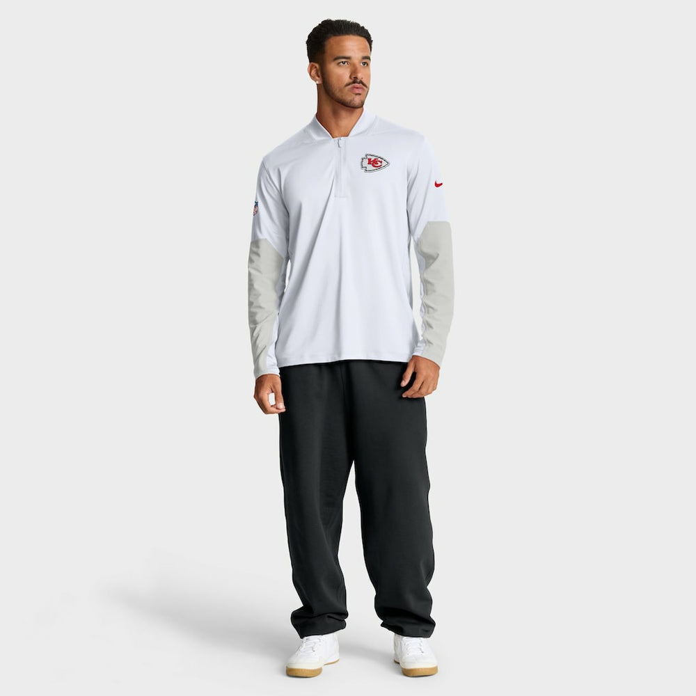 Kansas City Chiefs Sideline Dri-FIT Half-Zip Pullover - White | Nike discount