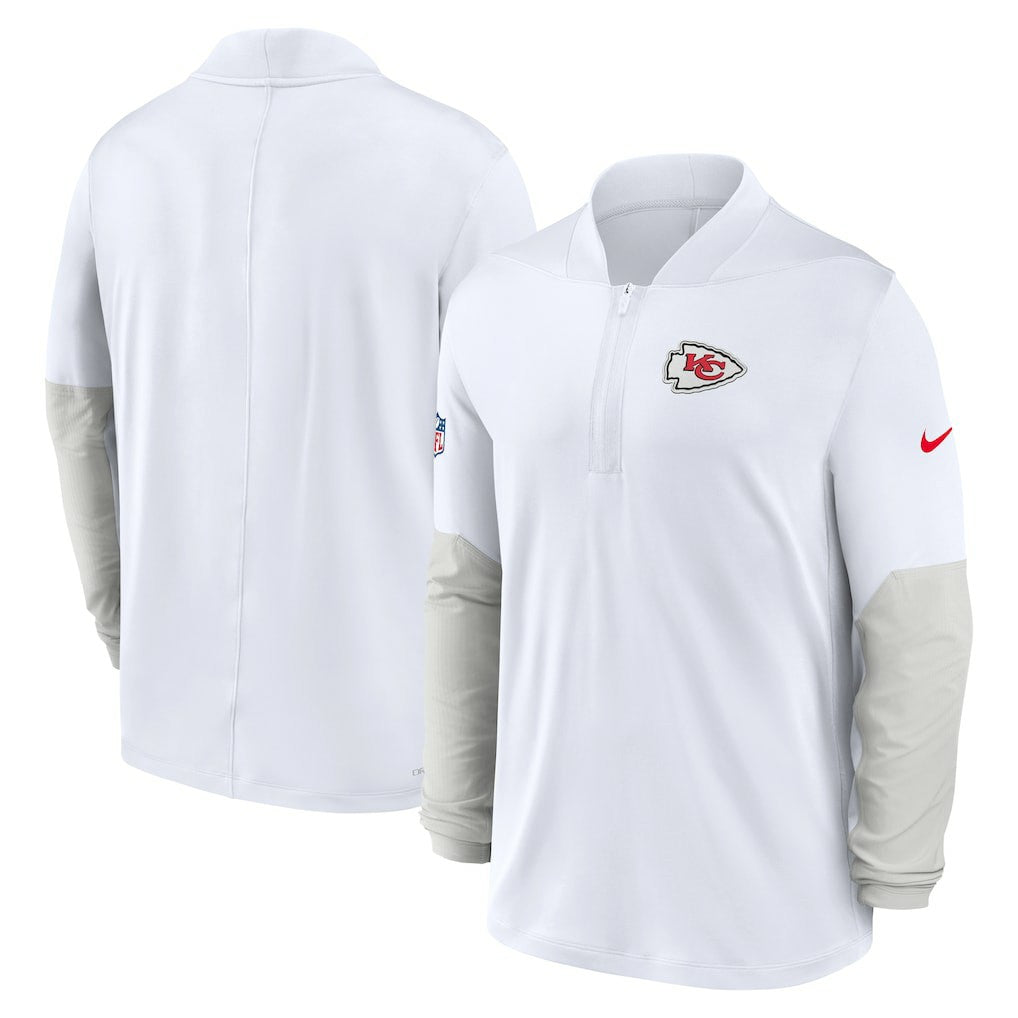 Kansas City Chiefs Sideline Dri-FIT Half-Zip Pullover - White | Nike discount