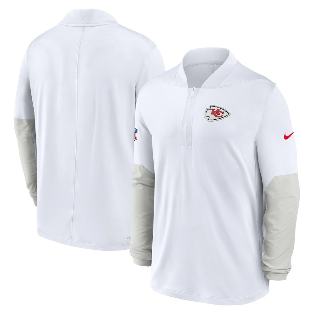 Kansas City Chiefs Sideline Dri-FIT Half-Zip Pullover - White | Nike discount