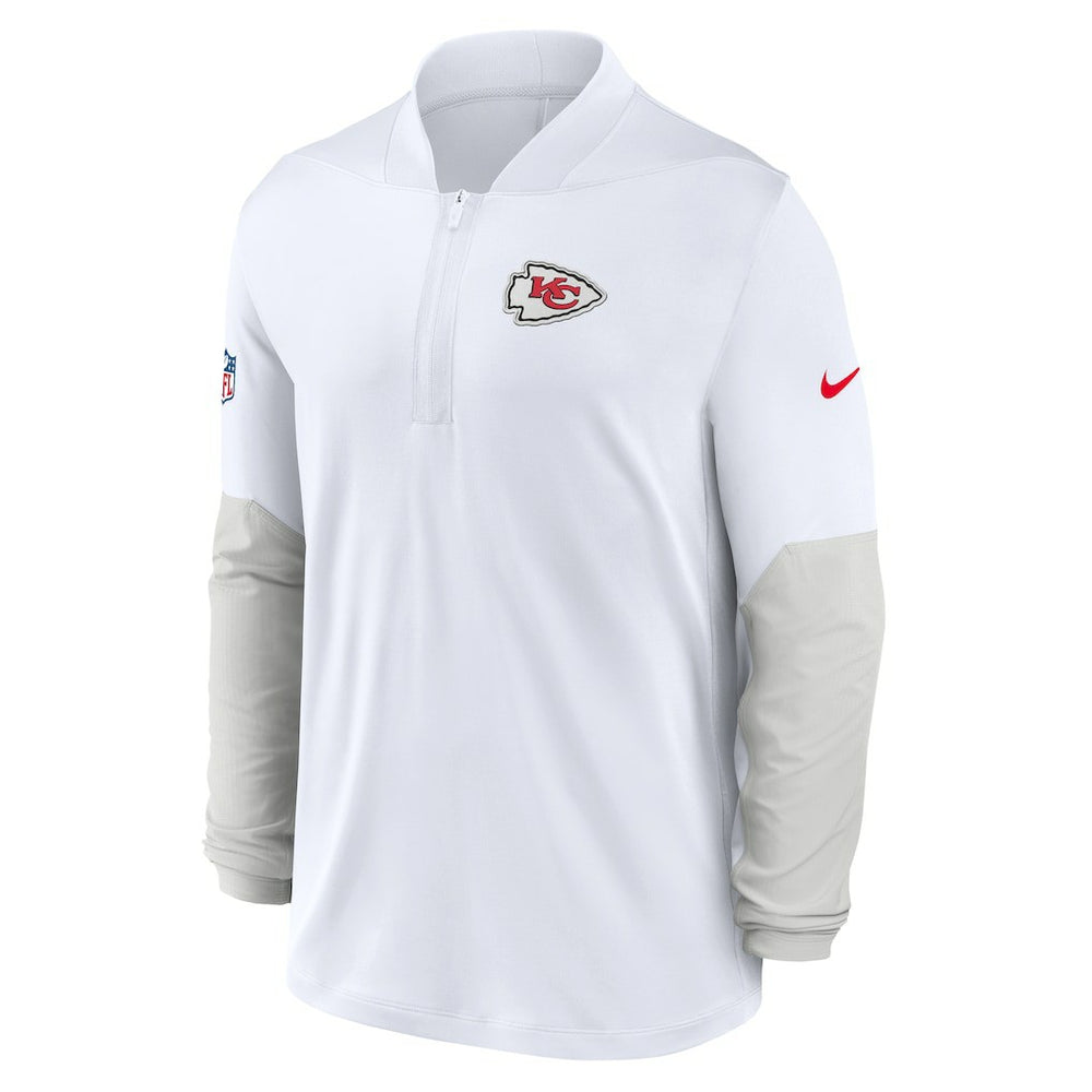 Kansas City Chiefs Sideline Dri-FIT Half-Zip Pullover - White | Nike discount