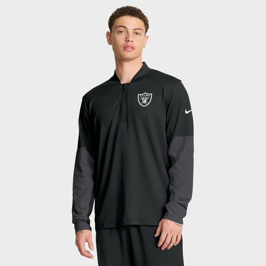 Las Vegas Raiders Sideline Dri-FIT Half-Zip Pullover - Black | Nike outlet