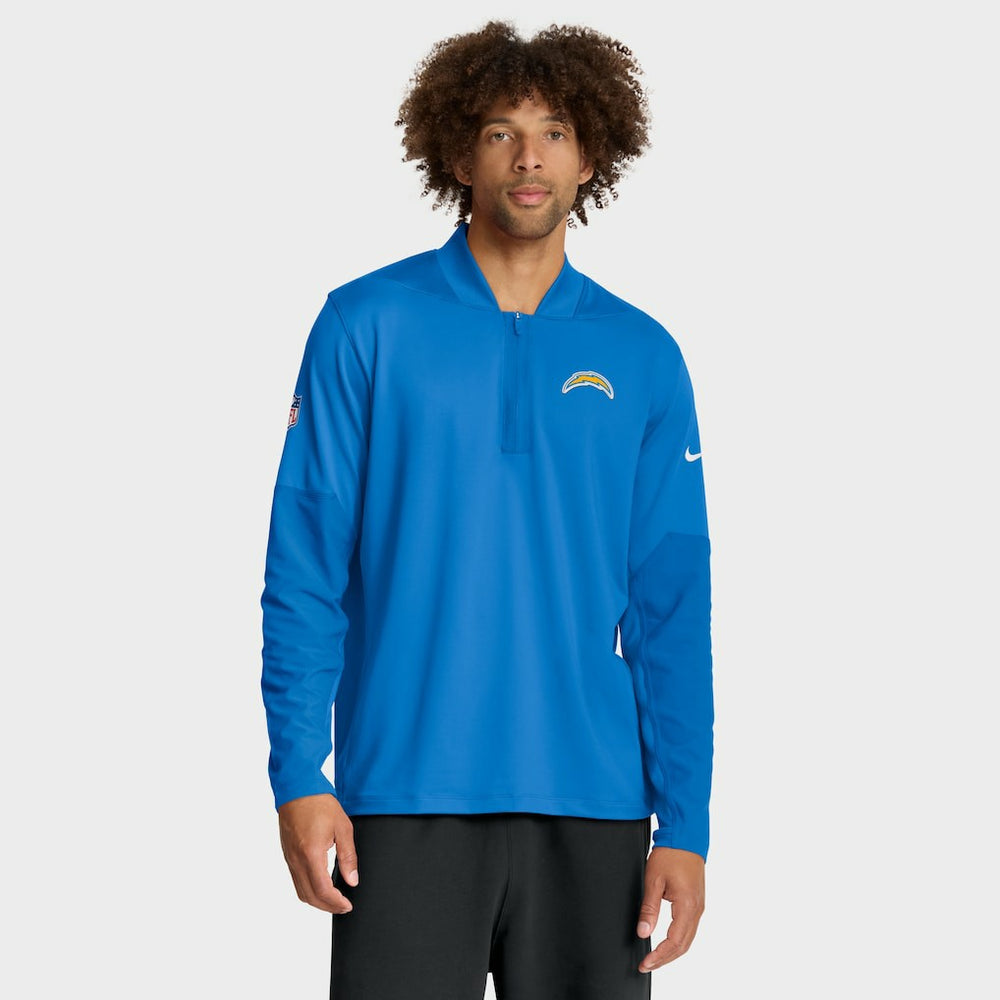 Los Angeles Chargers Sideline Dri-FIT Half-Zip Pullover - Powder Blue | Nike sale