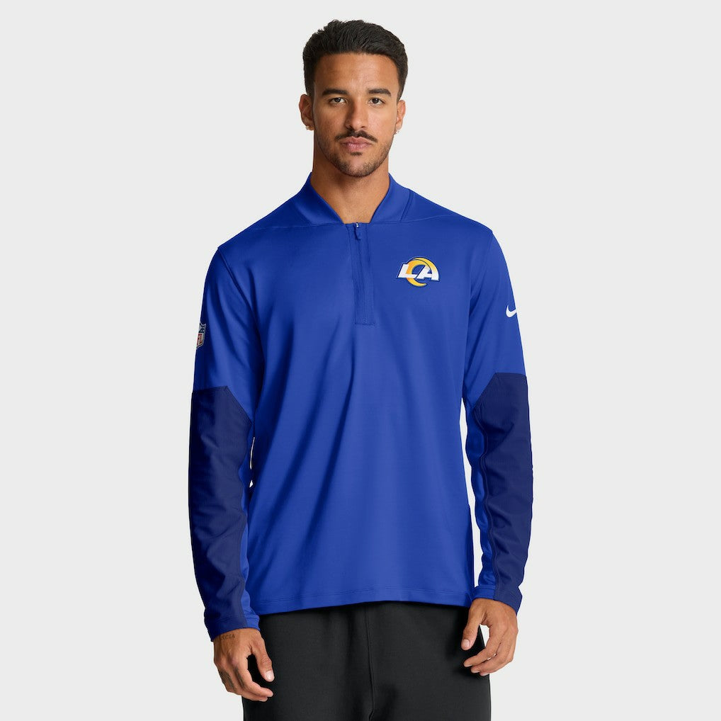 Los Angeles Rams Sideline Dri-FIT Half-Zip Pullover - Royal | Nike on sale