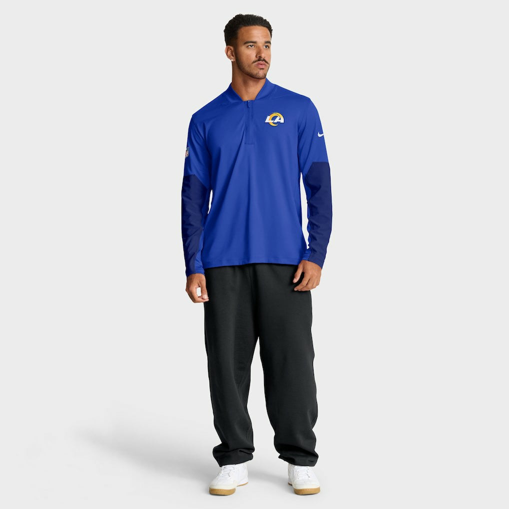Los Angeles Rams Sideline Dri-FIT Half-Zip Pullover - Royal | Nike on sale